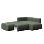 Rozkládací rohová pohovka mine pravá 271 cm zelená