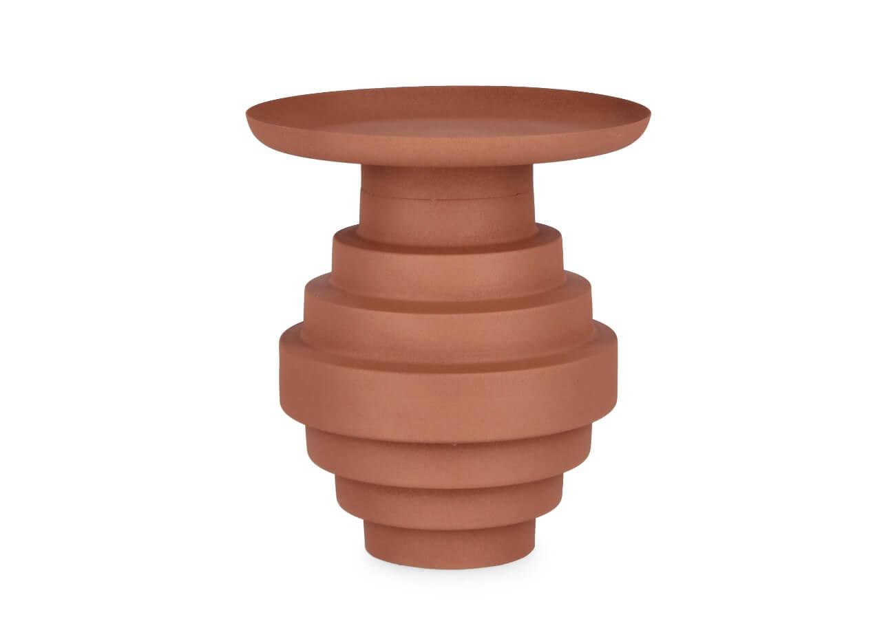 Konferenční stolek Soleil ⌀35.5 cm terakotový