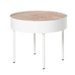 Konferenční stolek werad Ø 50 cm bílý/přírodní
