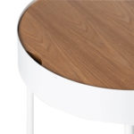 Konferenční stolek werad Ø 50 cm bílý/přírodní