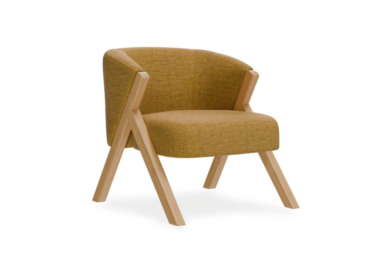 Křeslo travis hořčicové