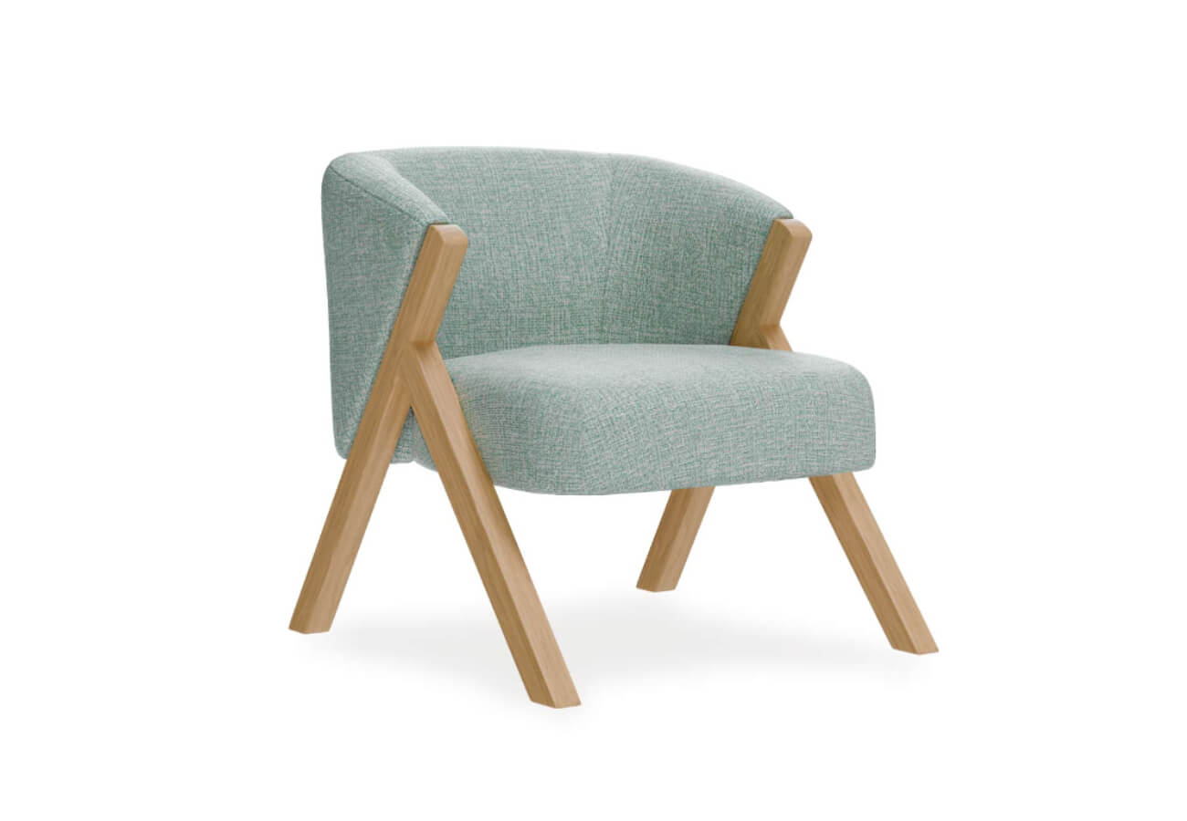 Křeslo travis mintové