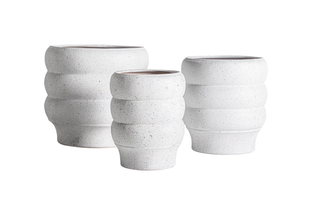 Set tří květináčů Frey bílý