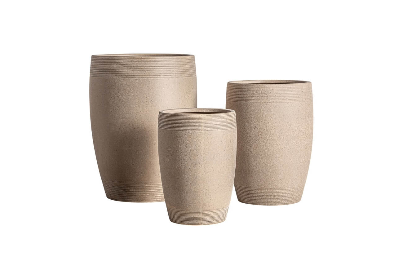 Set tří květináčů Lena béžový
