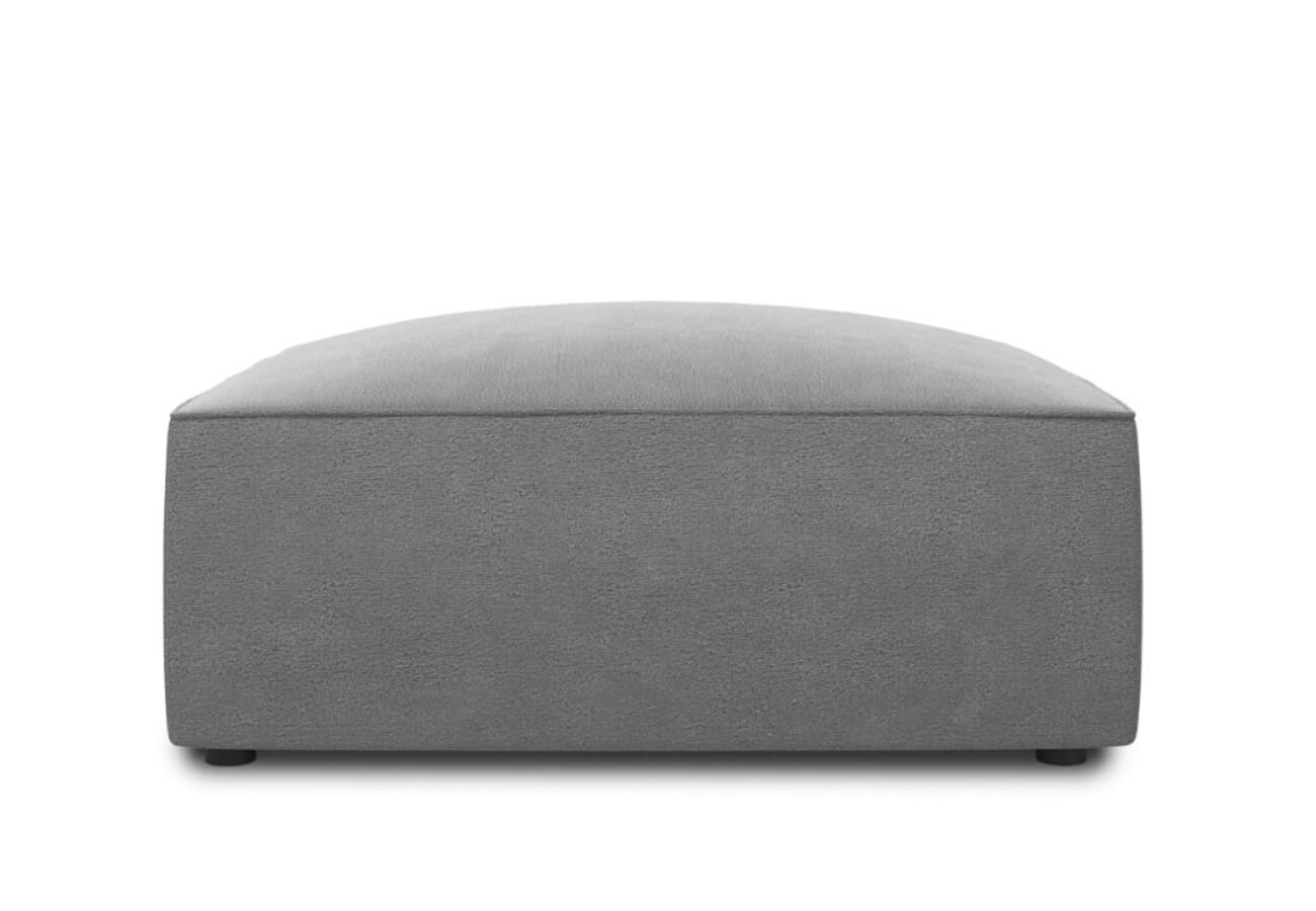 Otoman Buro samet šedý