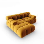 Modulární rohová třímístná  pohovka Bella 188 cm žlutá levá