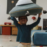 Dětský úložný koš Mars modrý