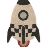 Dětský pratelný koberec Cosmo 135 x 85 cm béžovo-šedý