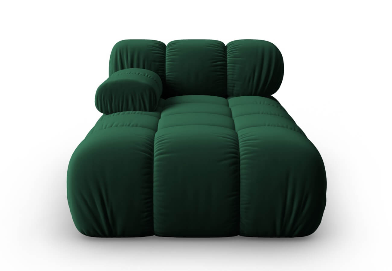 Lenoškový modul Bella 155 cm samet levý zelený