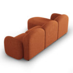 Rohová pohovka Claire 274 cm pravá chenille oranžová