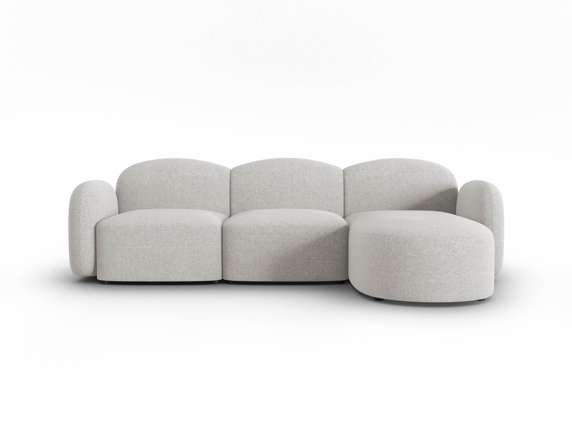 Rohová pohovka Claire 274 cm pravá chenille šedá