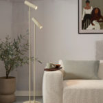 Stojací lampa Vienna béžovo-zelená