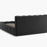 Čalouněná postel s úložným prostorem Pauline 160 x 200 cm antracitová