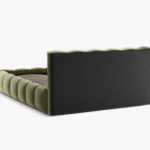 Čalouněná postel s úložným prostorem Pauline 140 x 200 cm chenille zelená