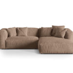 Rohová pohovka Tarima 283 cm pravá hnědá