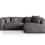 Rohová pohovka Tarima 283 cm pravá šedá