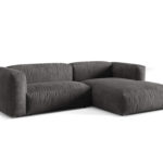 Rohová pohovka Tarima 283 cm pravá šedá