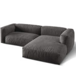 Rohová pohovka Tarima 283 cm pravá šedá