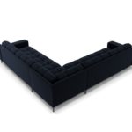 Rohová pohovka Mamaia 256 cm samet tmavě modrá