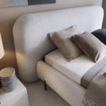 Dvoulůžková postel topio 160 x 200 cm s úložným prostorem chenille šedá