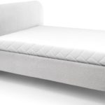 Dvoulůžková postel topio 160 x 200 cm s úložným prostorem chenille šedá