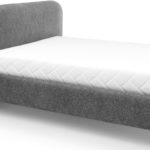 Dvoulůžková postel topio 180 x 200 cm s úložným prostorem tmavě šedá