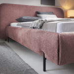 Dvoulůžková postel topio 160 x 200 cm s úložným prostorem růžová