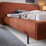 Dvoulůžková postel topio 140 x 200 cm s úložným prostorem terakota