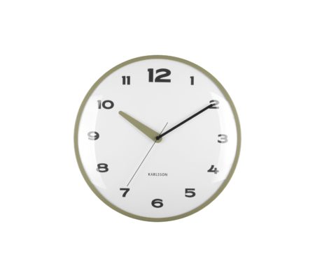 Nástěnné hodiny Skib bílo-zelené