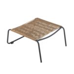 Zahradní křeslo Loeb s podnožkou přírodní