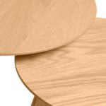 Set 2 konferenčních stolků SANTA Ø 50 / Ø 40 cm