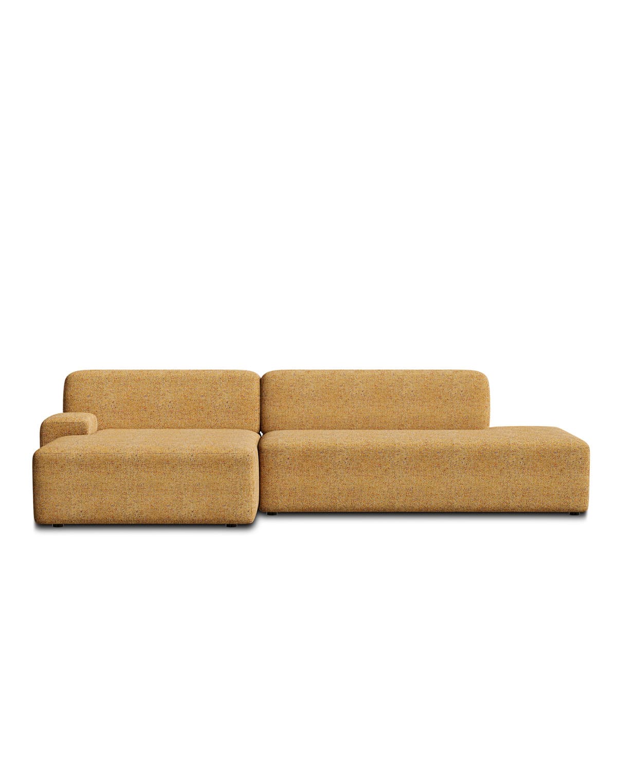 Rohová pohovka Umi 255 cm levá hořčicová