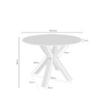 Kulatý jídelní stůl MAKAN ø120 bílý