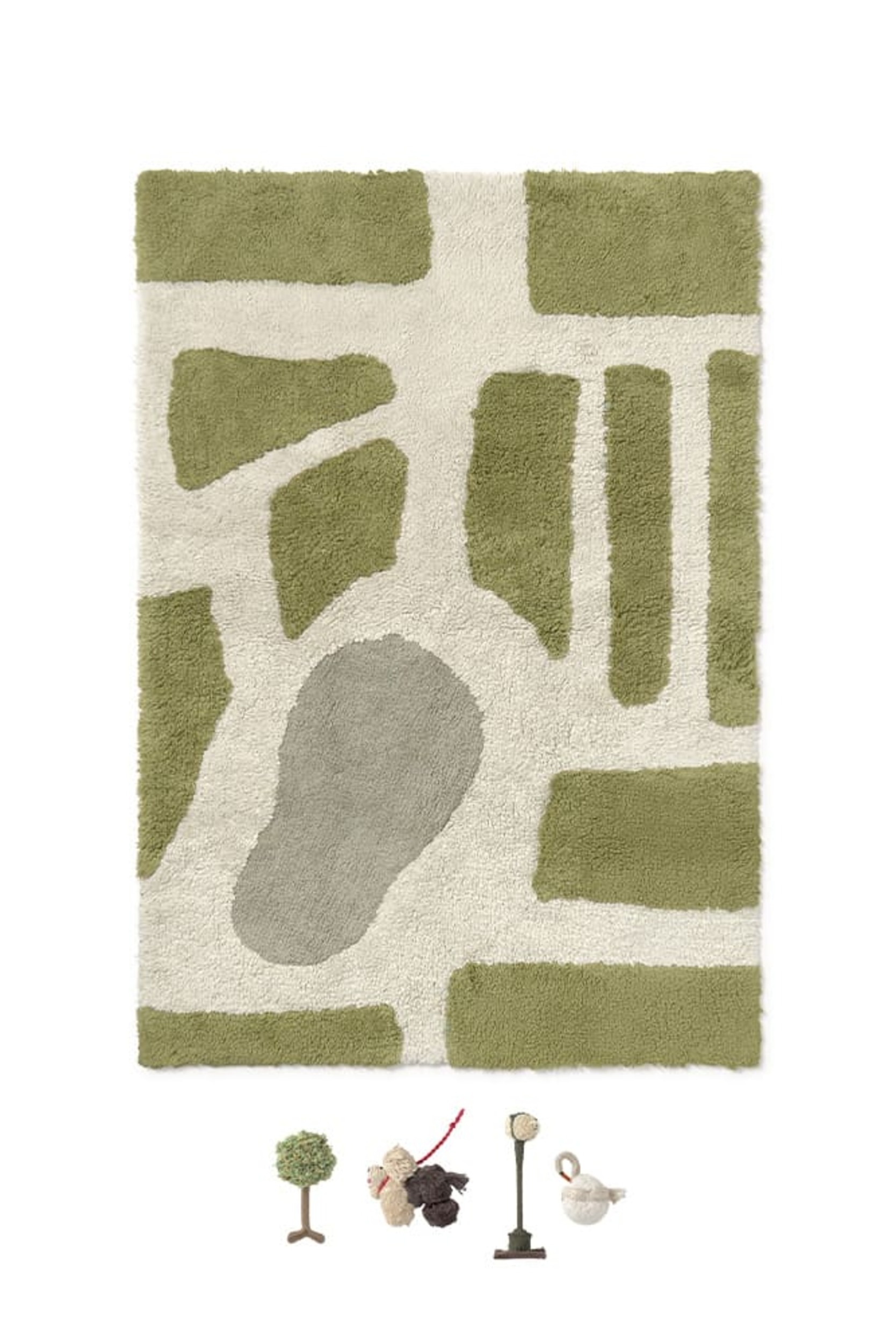 Hrací koberec TAMAN 90 x 130 cm zelený