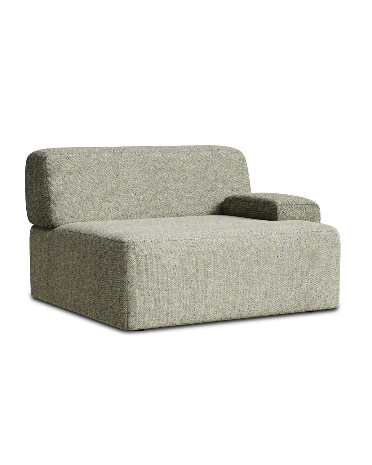 Rohový modul Umi 95 cm pravý světle zelený