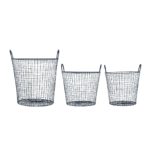 Úložný koš wire černý 3ks