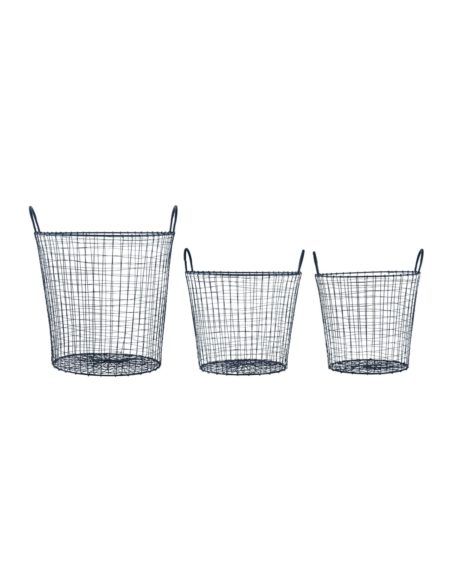 Úložný koš wire černý 3ks