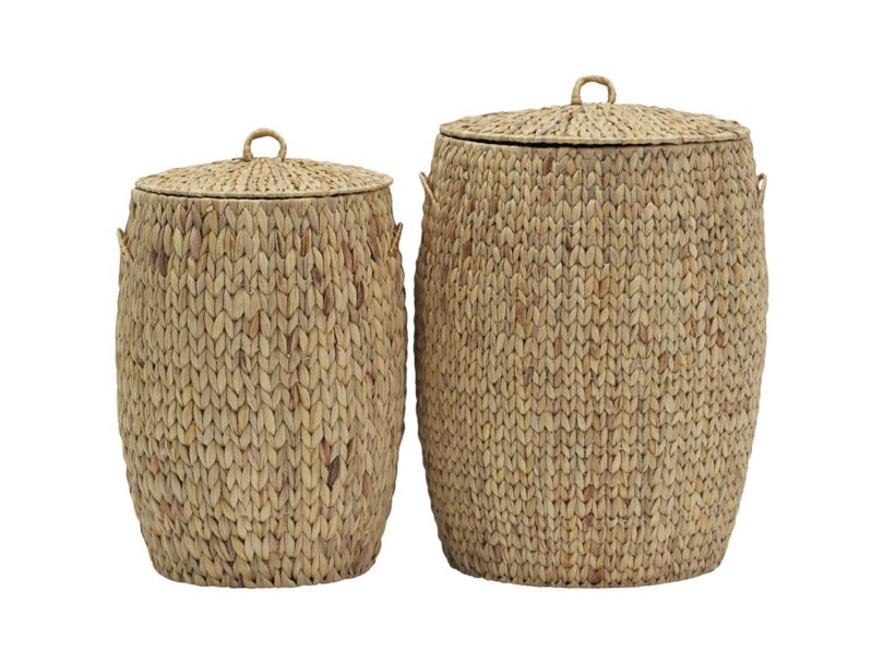 ÚLOŽNÉ KOŠE S VÍKEM WATER HYACINTH 2 KS