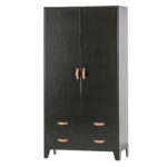 ŠATNÍ SKŘÍŇ DIAN 180 X 94 CM ČERNÁ