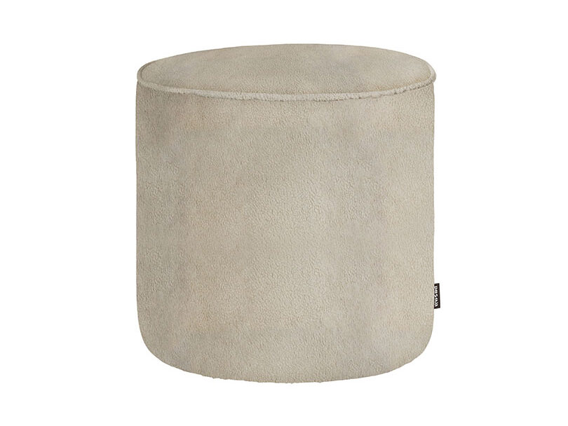 Puf sara teddy bílý Ø 46 cm