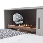 ROHOVÁ POSTEL CONNECT 90 x 200 cm ŠEDÁ