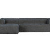 Rohová pohovka bean 305 cm melange levá tmavě šedá