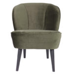 KŘESLO SARA SAMET ZELENÉ