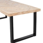 Jídelní stůl tablo 180 x 90 cm nohy do tvaru U mangový herringbone