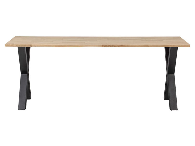 Jídelní stůl tablo 200 x 90 cm nohy do tvaru X dubový