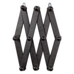 Skládací dřevěný věšák na kabáty levin černý