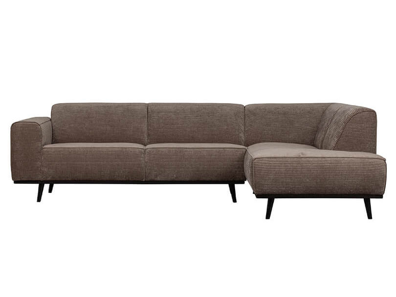 Rohová pohovka statement pravá  274 cm manšestr taupe