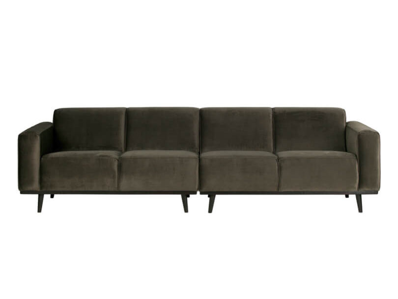 Čtyřmístná pohovka statement xl 280 cm samet tmavě zelená
