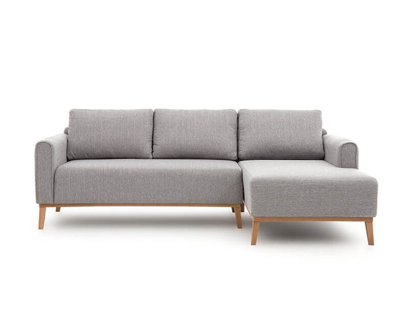 ROHOVÁ POHOVKA MILTON PRAVÁ 252 CM SVĚTLE ŠEDÁ