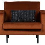 Křeslo rodeo samet červenohnědé